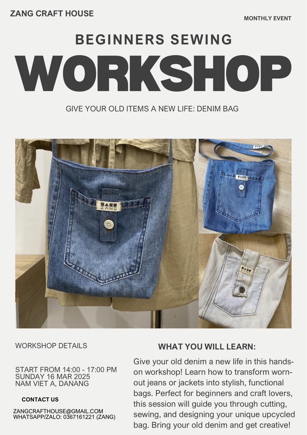 Sewing workshop in progress